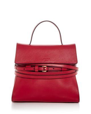 Tie Me Small Leather Shoulder Bag by MOSCHINO