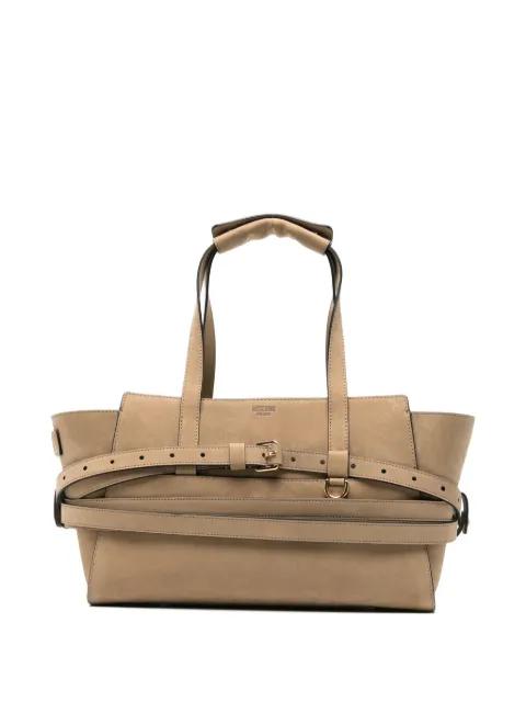 Tie Me buckle-detail shoulder bag by MOSCHINO