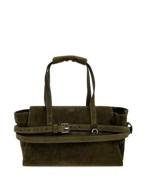 Tie Me suede leather tote bag by MOSCHINO