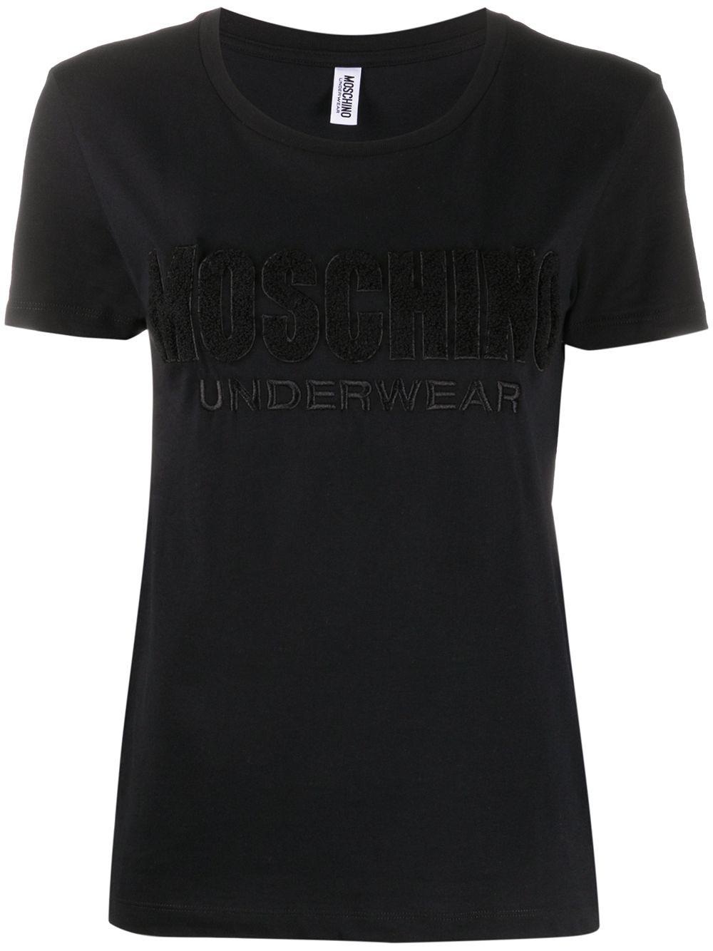 Underwear-logo embroidered T-shirt by MOSCHINO