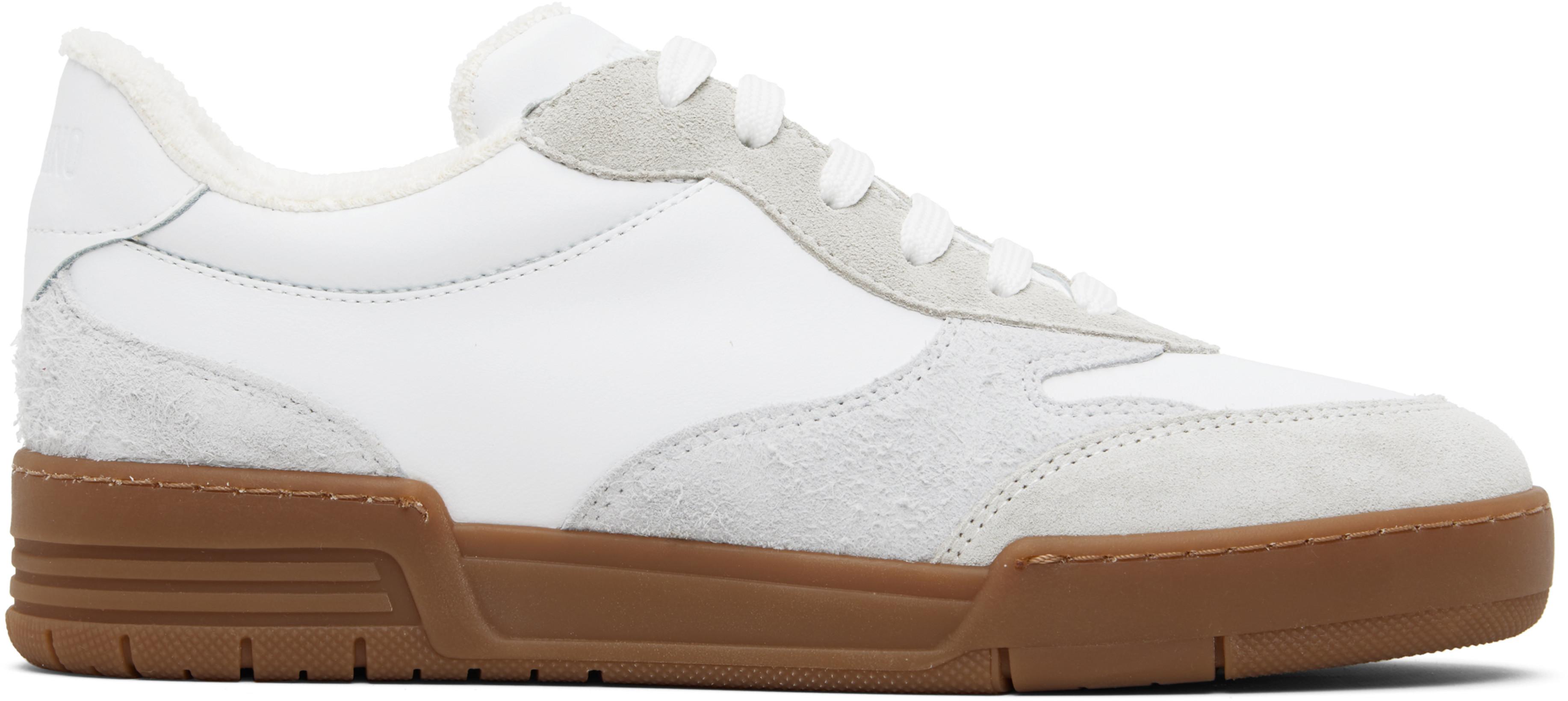 White & Gray Streetball Sneakers by MOSCHINO