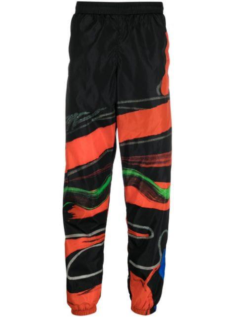 abstract-print track pants by MOSCHINO