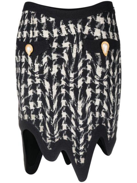 asymmetric wool miniskirt by MOSCHINO