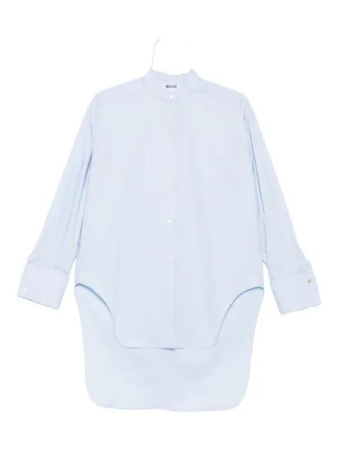 band-collar curved-hem shirt by MOSCHINO