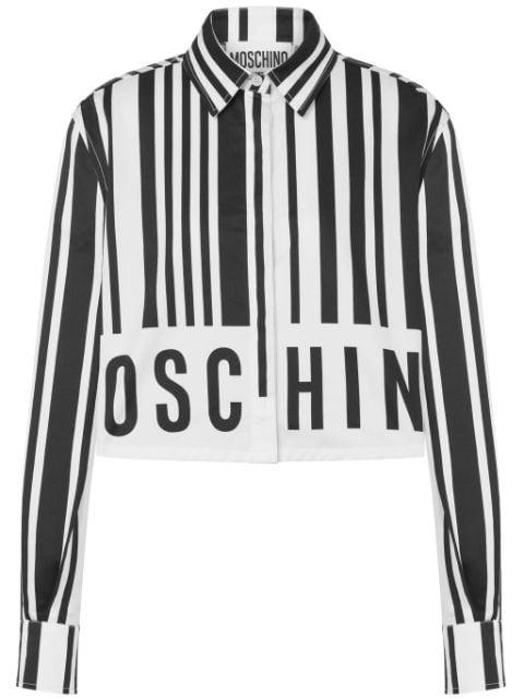 barcode-print cotton shirt by MOSCHINO