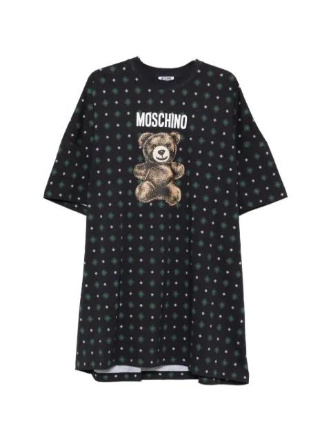 bear-print mini dress by MOSCHINO