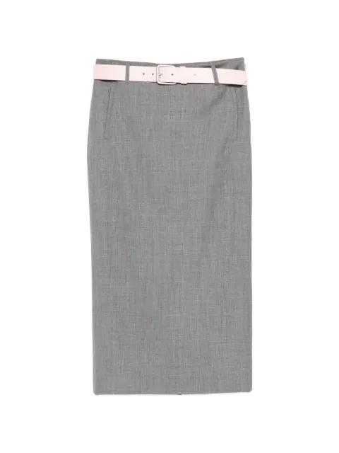 belt-detail pencil skirt by MOSCHINO