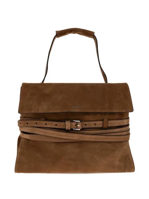 belted handle tote bag by MOSCHINO