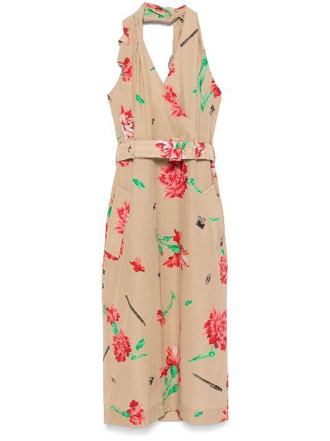 belted midi dress by MOSCHINO
