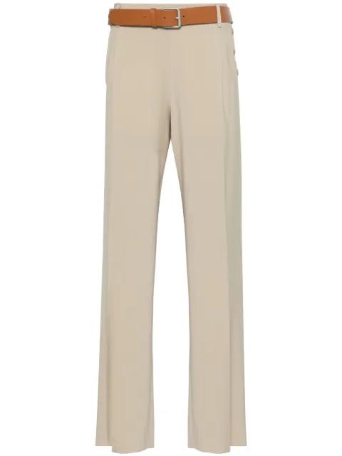 belted straight-leg trousers by MOSCHINO