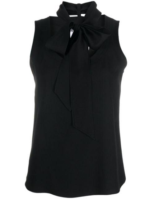 bow-detail sleeveless blouse by MOSCHINO