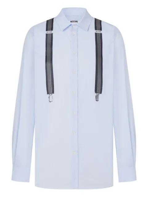 braces-print cotton shirt by MOSCHINO