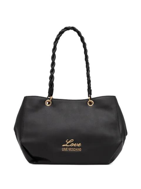 braided-handle tote bag by MOSCHINO