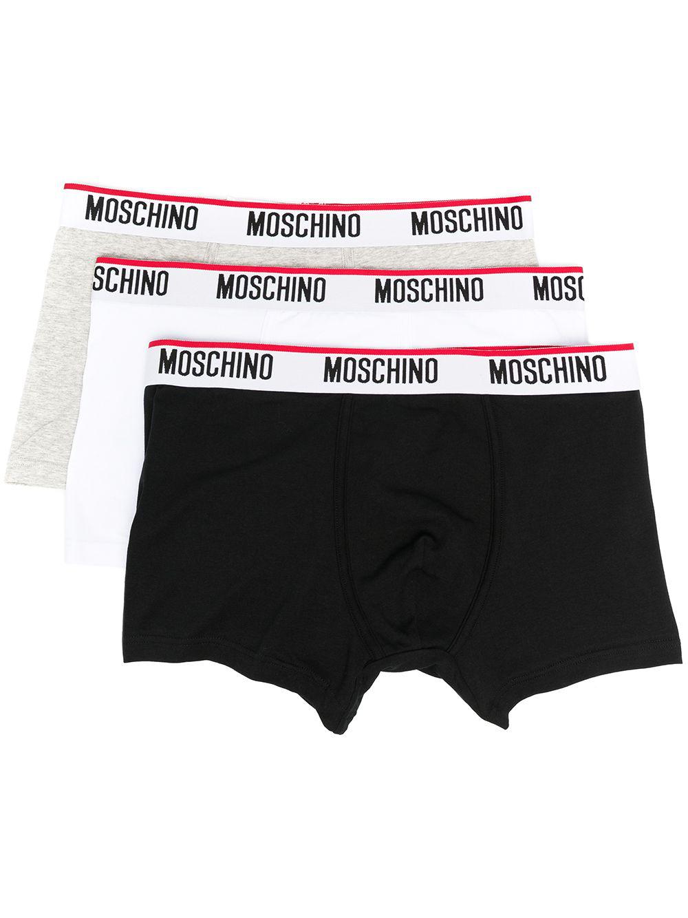 branded boxers (set of three) by MOSCHINO