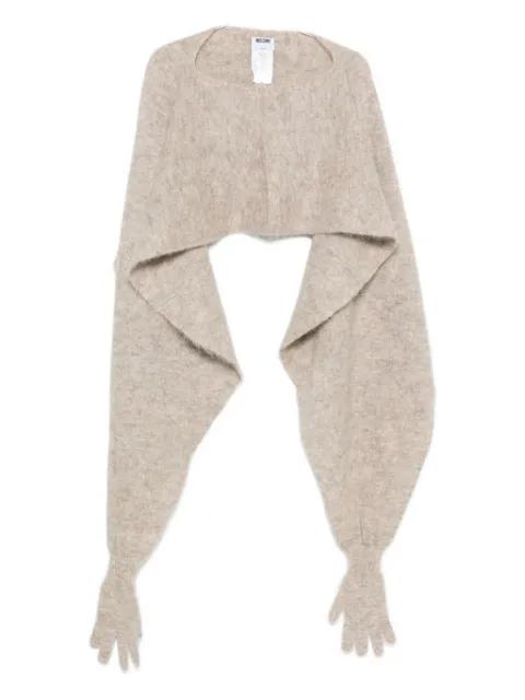 brushed-finish cape by MOSCHINO
