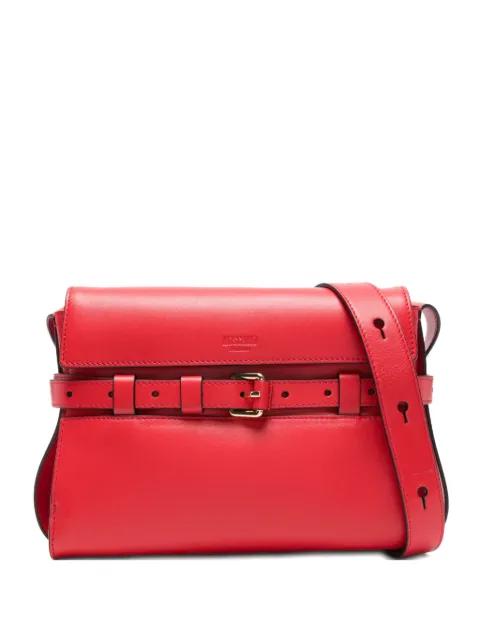 buckle-fastening leather shoulder bag by MOSCHINO