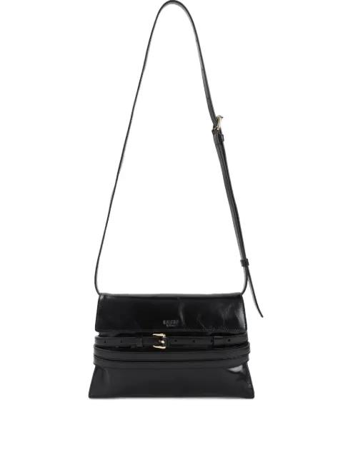 buckle-fastening leather shoulder bag by MOSCHINO