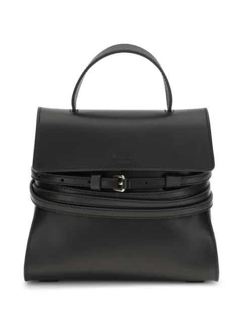 buckle leather tote bag by MOSCHINO
