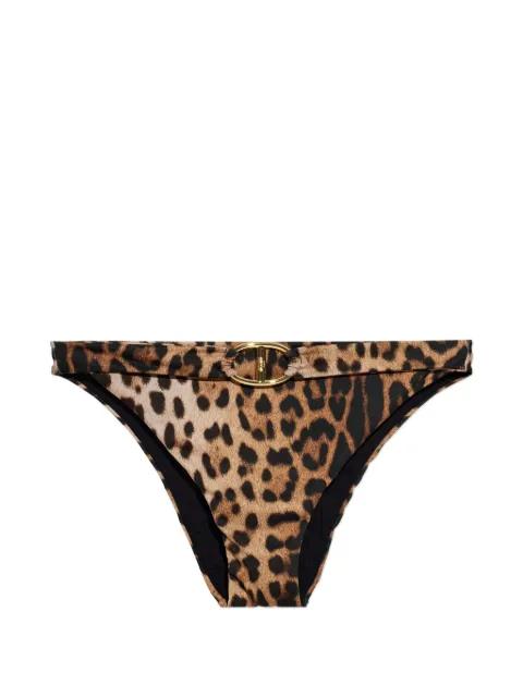 buckle leopard print bottoms by MOSCHINO