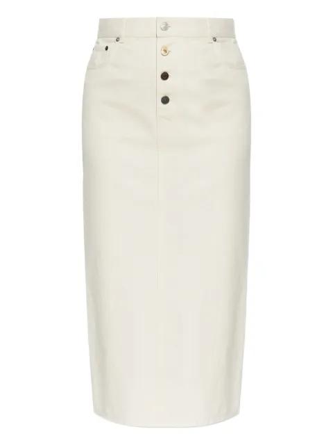 button-fastening denim skirt by MOSCHINO