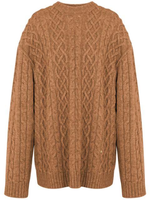 cable-knit virgin-wool jumper by MOSCHINO