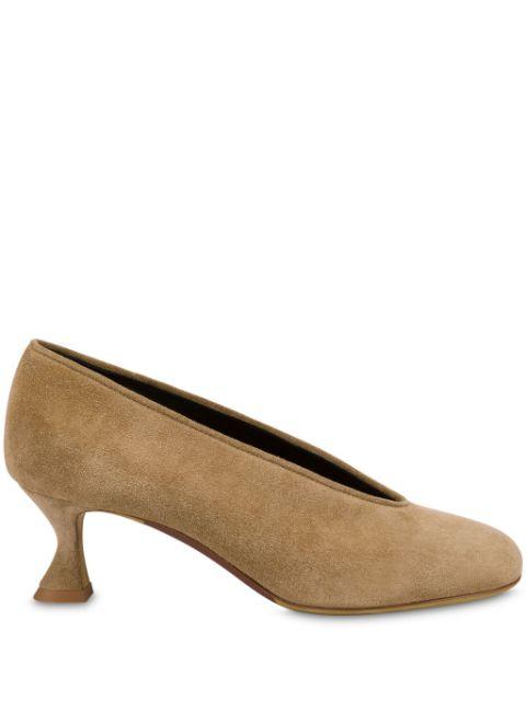 calf suede pumps by MOSCHINO