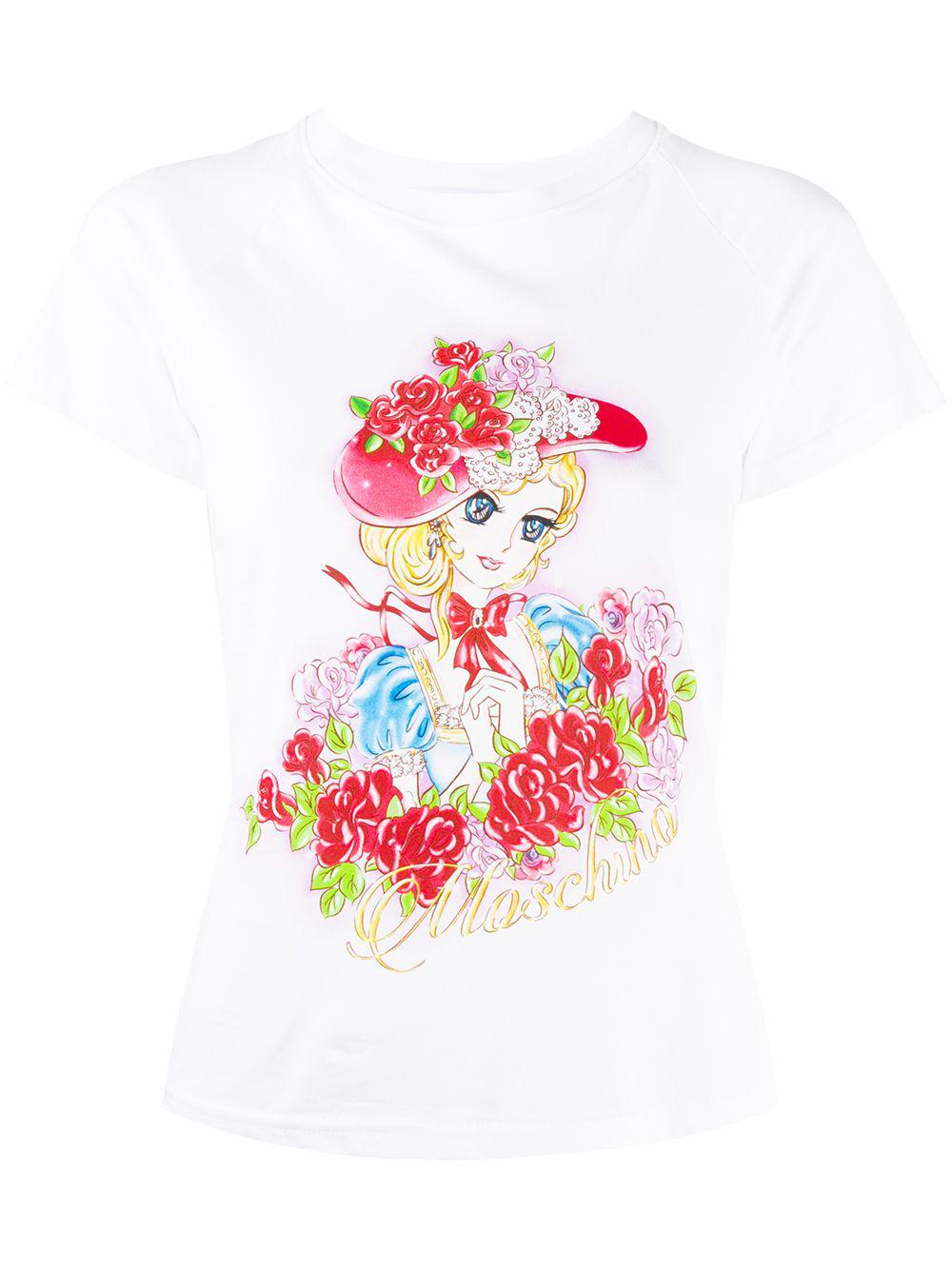 cartoon-print T-shirt by MOSCHINO