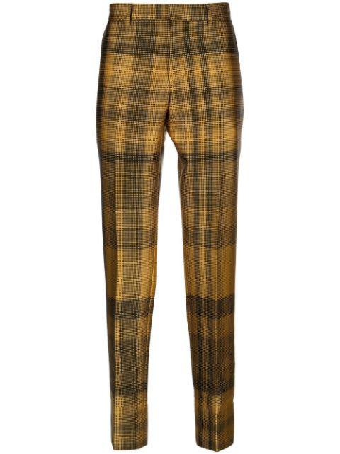check-pattern tapered trousers by MOSCHINO