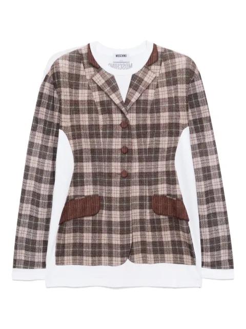 checked cotton T-shirt by MOSCHINO