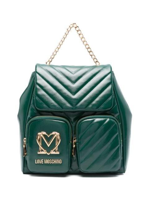 chevron-quilting backpack by MOSCHINO