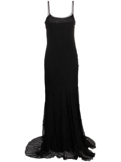 chiffon sleeveless maxi dress by MOSCHINO