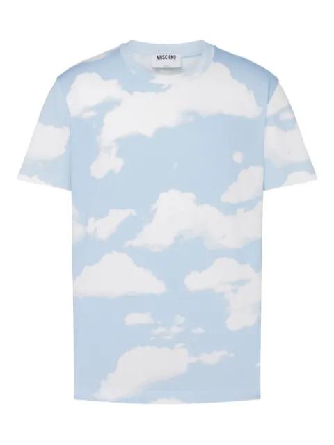cloud-print T-shirt by MOSCHINO