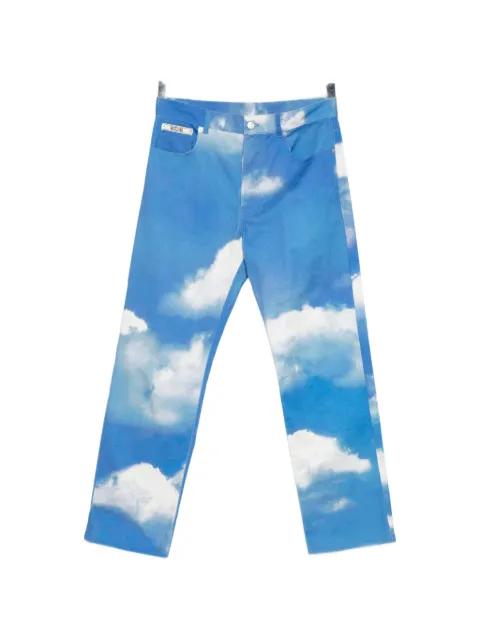 cloud-print jeans by MOSCHINO
