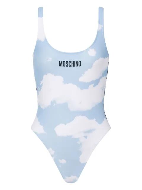 cloud-print swimsuit by MOSCHINO