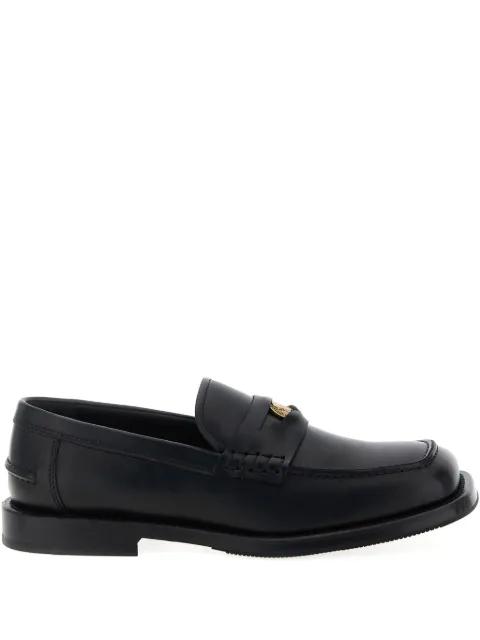 coin-detail leather loafers by MOSCHINO