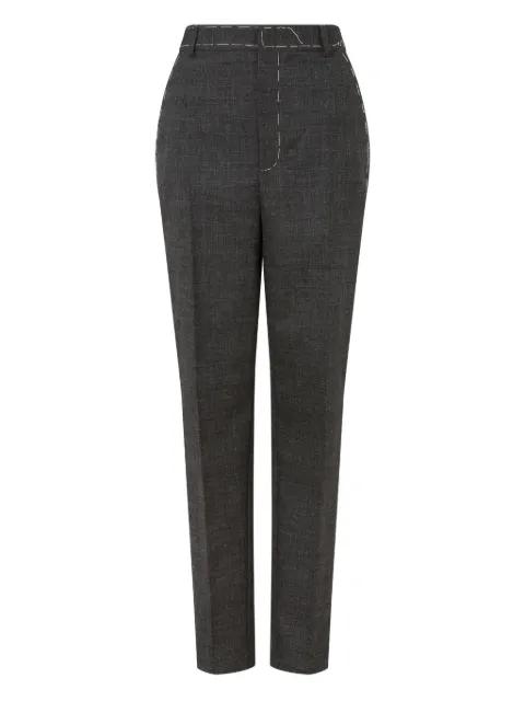 contrast-stitch wool trousers by MOSCHINO