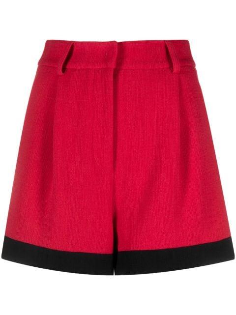 contrasting-border short shorts by MOSCHINO
