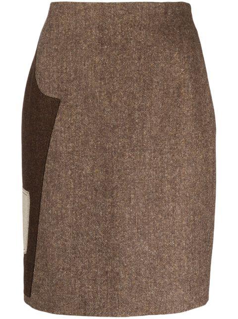 contrasting-panel pencil skirt by MOSCHINO