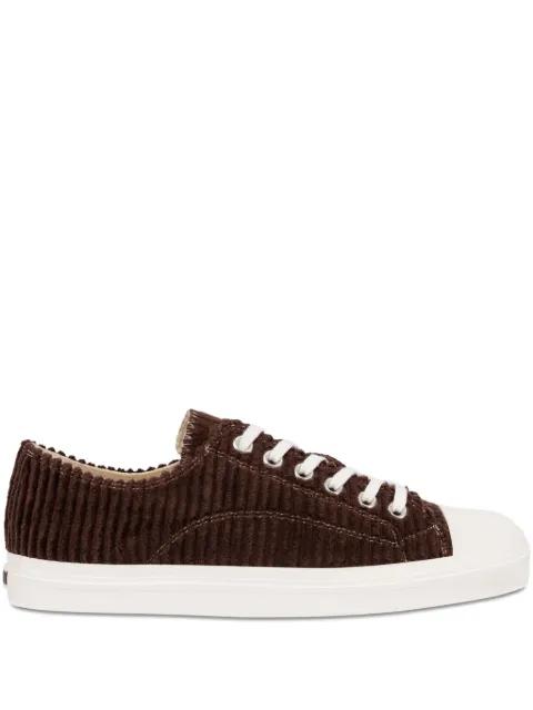 corduroy lace-up sneakers by MOSCHINO