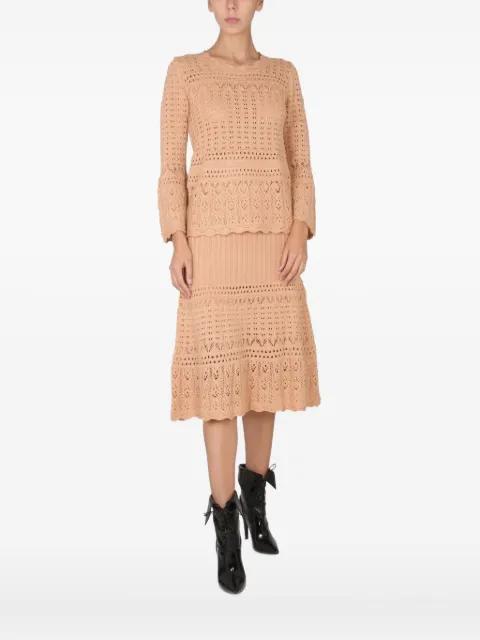 crochet-knit sweater by MOSCHINO