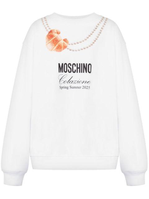 croissant-print sweatshirt by MOSCHINO