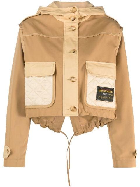 cropped hoodied jacket by MOSCHINO