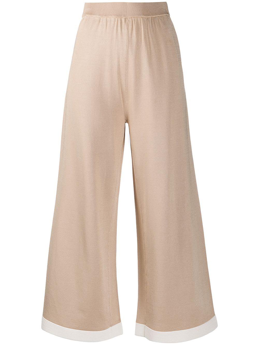 cropped wide leg trousers by MOSCHINO
