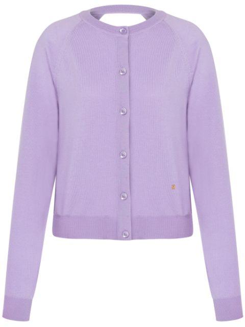 cut-out virgin wool cardigan by MOSCHINO