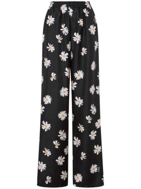 daisy-print trousers by MOSCHINO