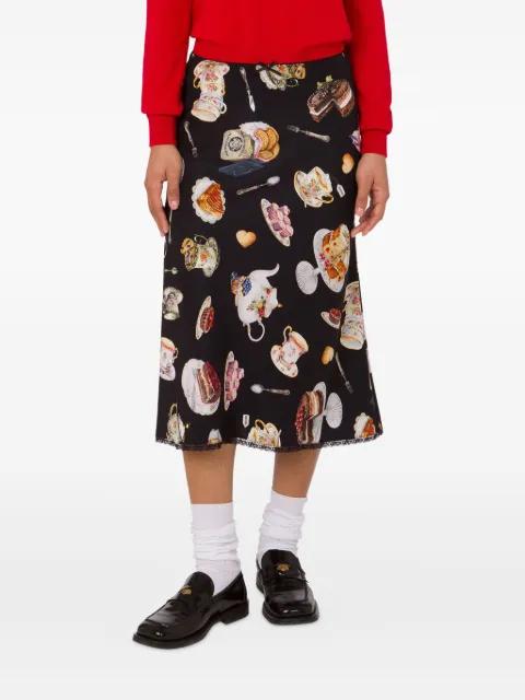 dessert-print midi skirt by MOSCHINO
