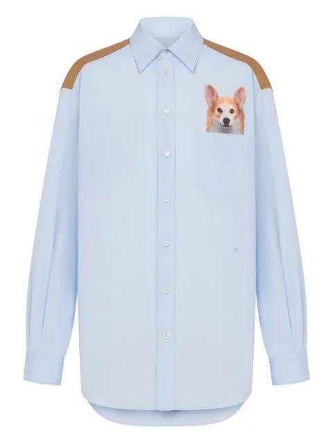 dog-motif cotton shirt by MOSCHINO
