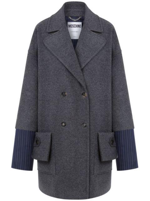 double-breasted coat by MOSCHINO