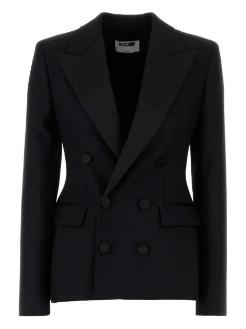 double-breasted wool blazer by MOSCHINO