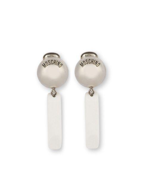 drop clip-on earrings by MOSCHINO